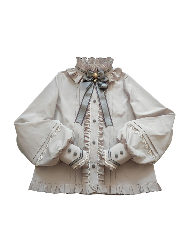 Wears Letter Ruffle Ribbon Cape Suit