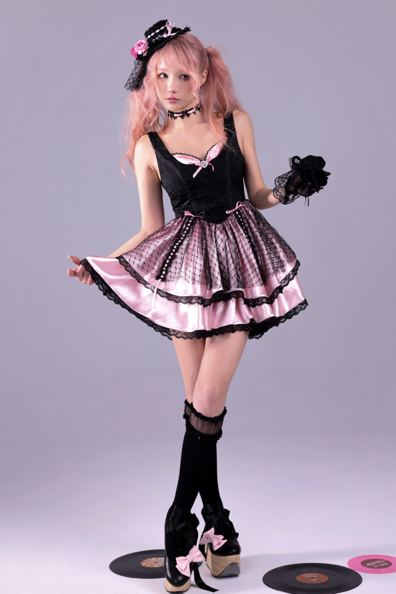 Crimson Baroque Puffy Sleeveless Dress