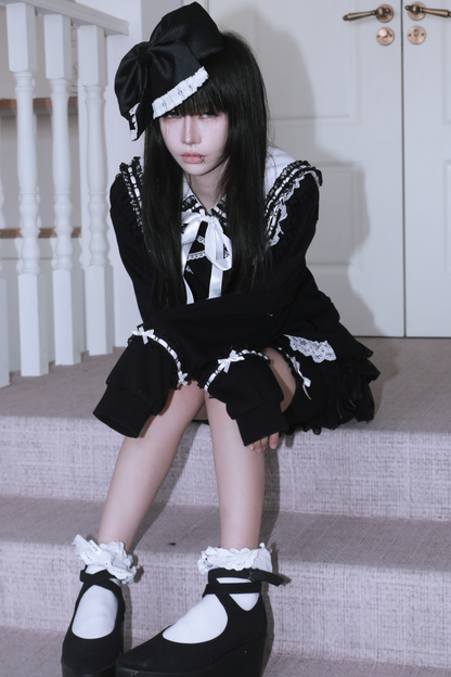 Lace Sweet Gothic Sweat Top + Pants