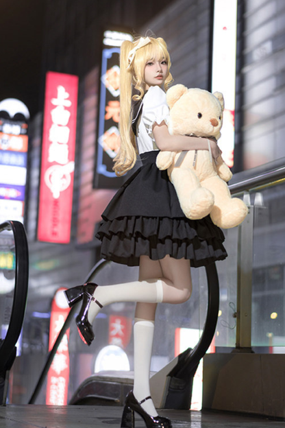 Dark Sailor Dress + Innerwear Skirt