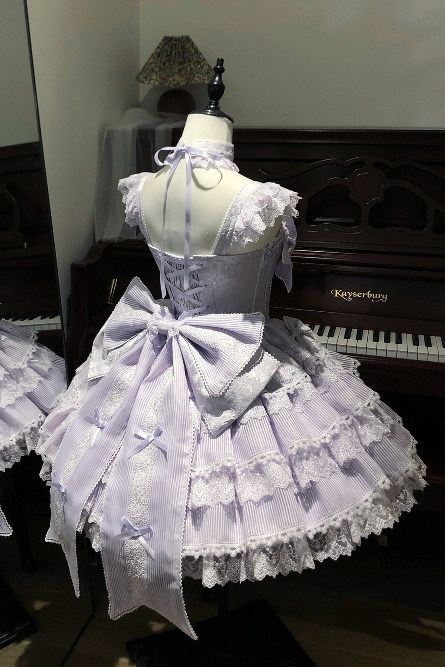 [pre-order] Princess Ballet Tiered Lolita Dress + Headband + Necklace + Sleeves + Tail