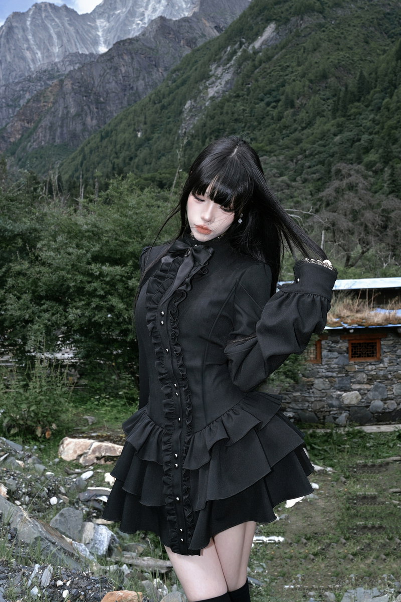 Night Visit Gothic Retro Dress