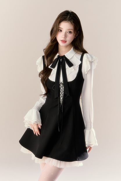 French Blouse + Suspender Skirt