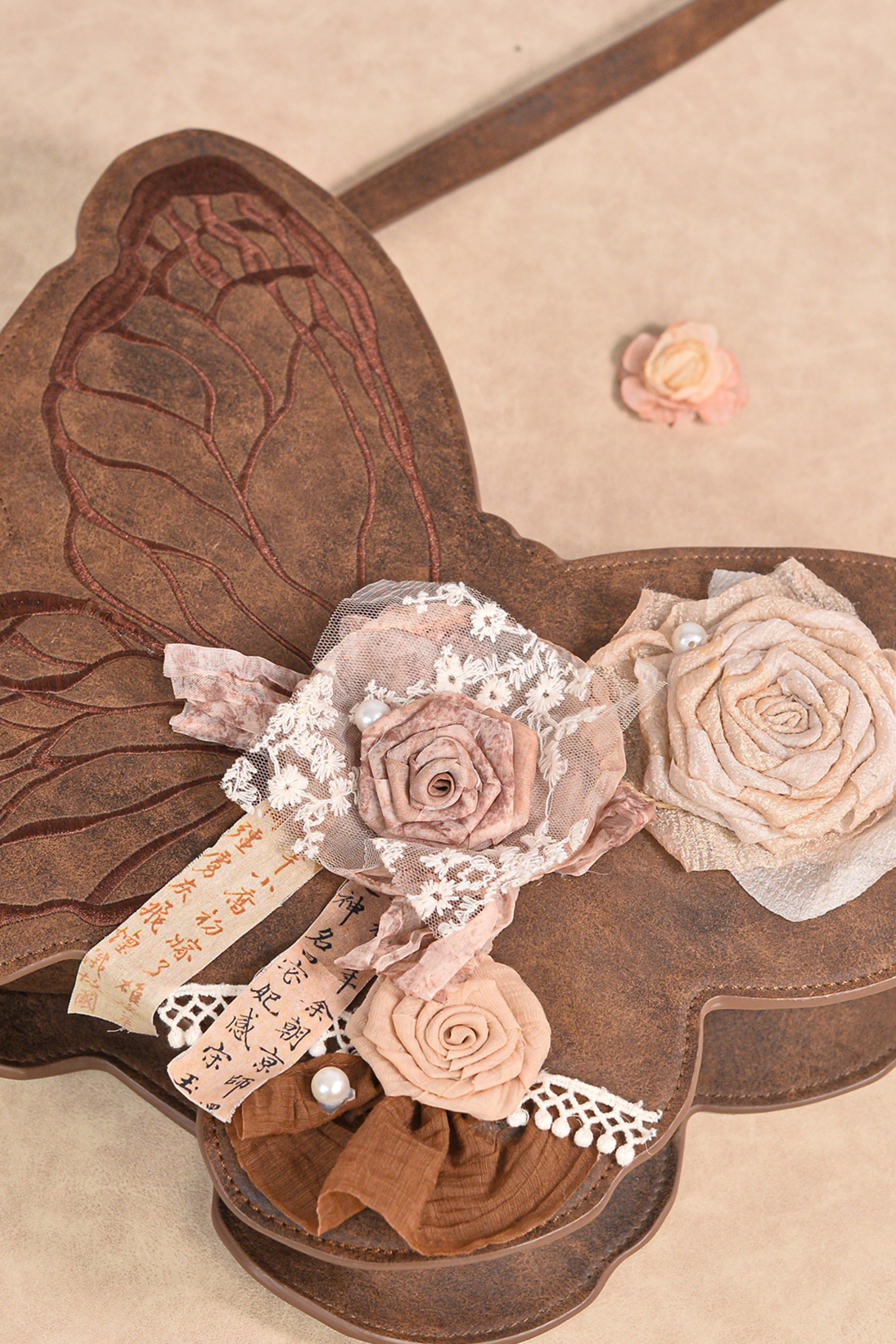 Retro Brown Butterfly One Shoulder Bag