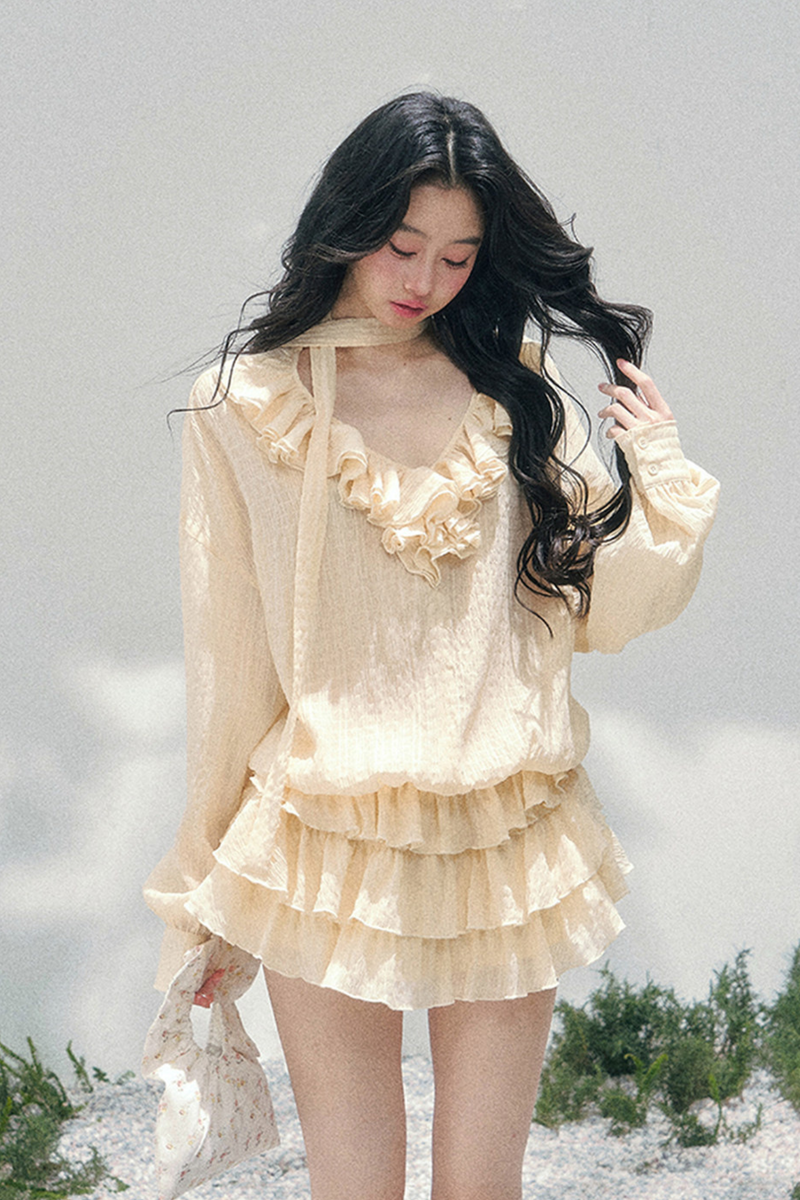 Evening Breeze Milky Dress + Inner Pants