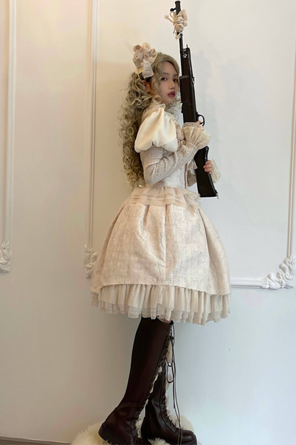 Silk Cotton Ruffle Collar Blouse + Sleeves