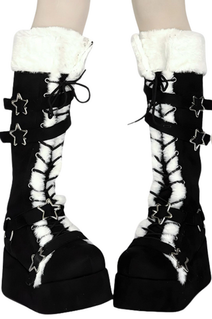 Subculture Fur Star Long Boots