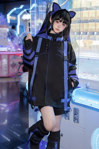 Subculture Cyber Jacket + Shorts + Long Pants + Leg Warmers + Cat Hair Accessory + Tail
