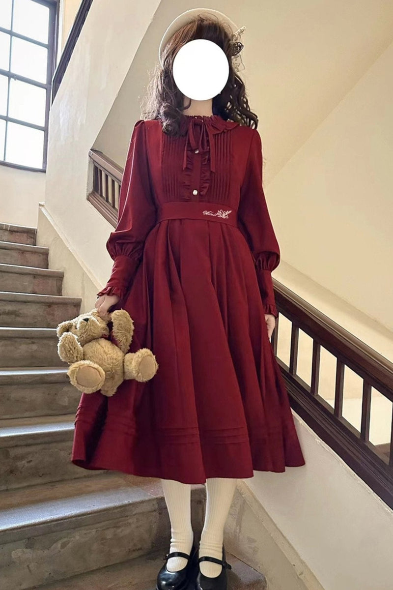 [pre-order] Black Swan Retro Two-tone Dress