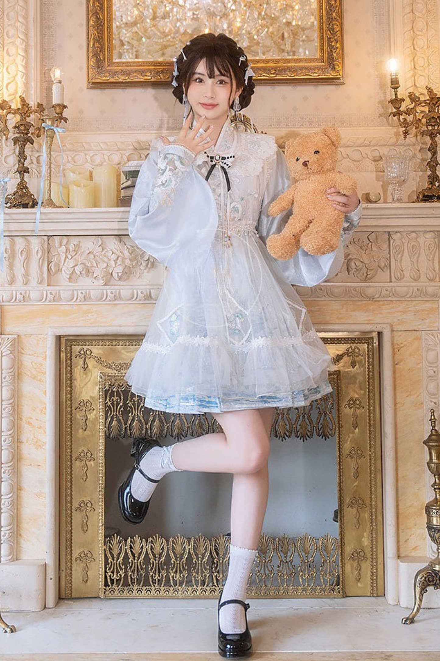 Ice Chinese-style Shirt + Skirt + Dress + Neck Accessories