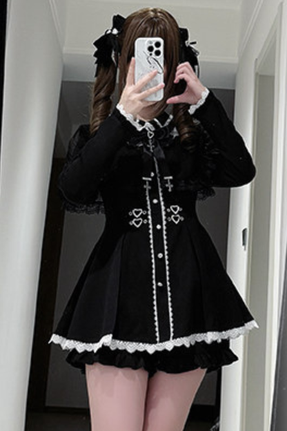 Lace Cape Dress + Shorts