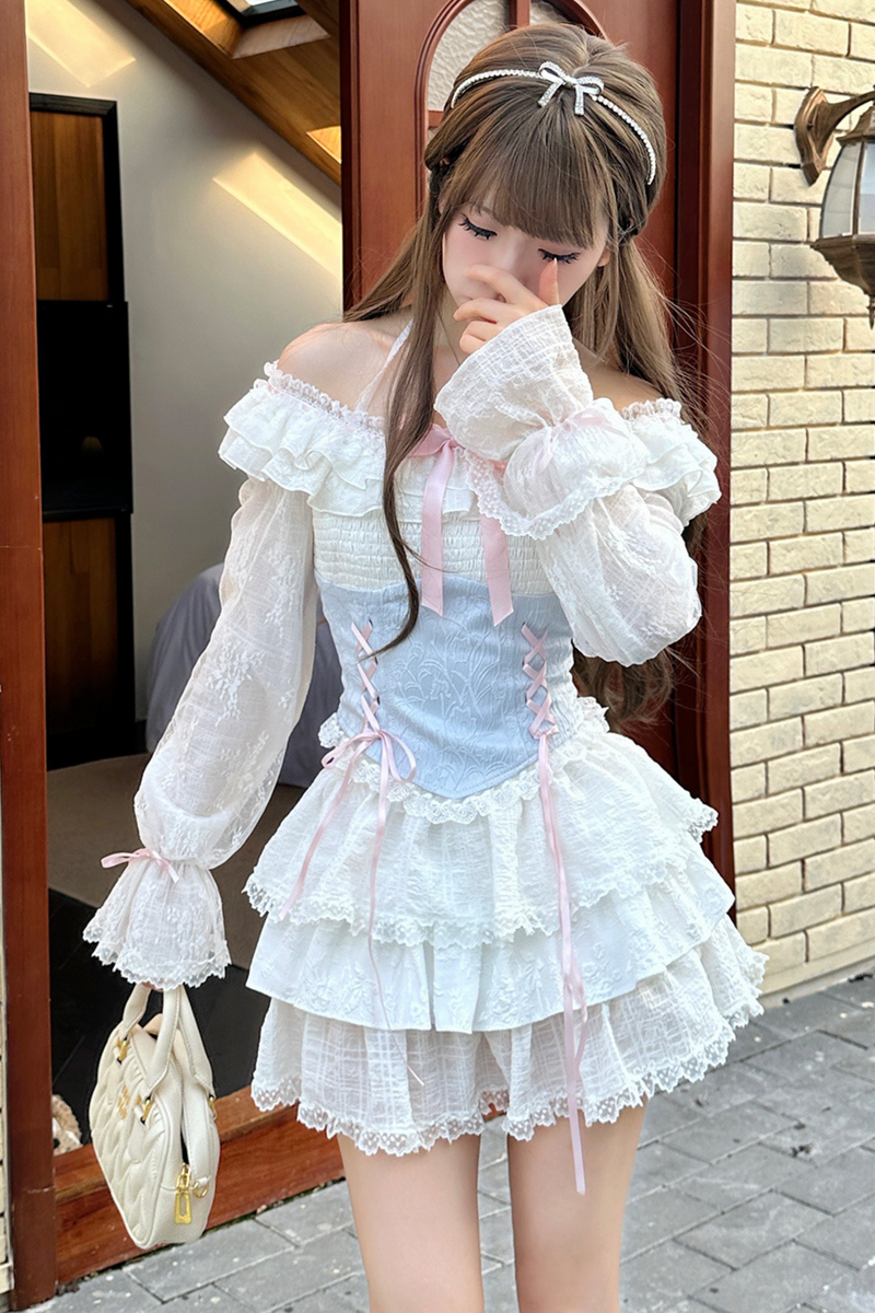 Princess Sheer Lace Top + Sheer Lace Skirt