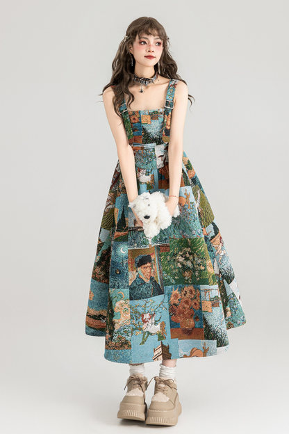 Jacquard Antique Painting Dress + Shirt