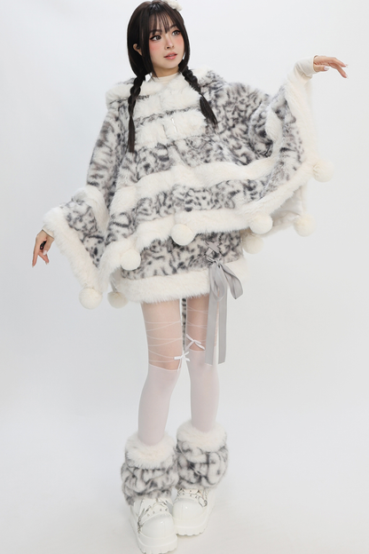 Tabby Leopard Print Top + Skirt + Leg Warmers