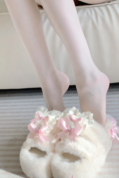 Bunny Fur Lolita Slippers