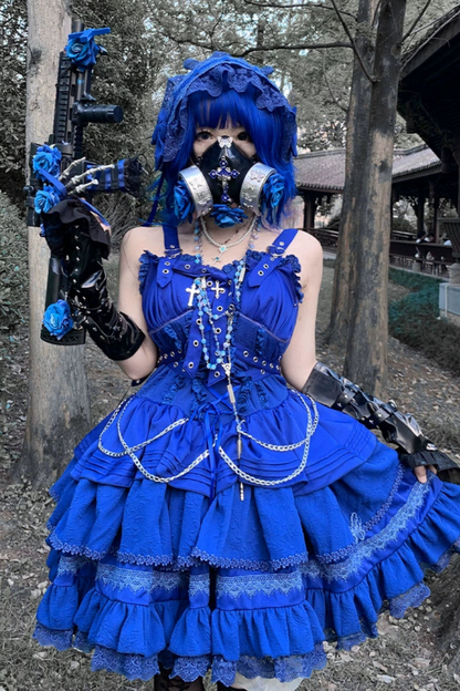 Contrast Cross Jsk Gothic Lolita Dress