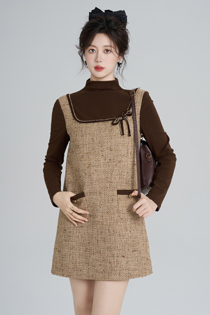 Coffee Colored Preppy Dress