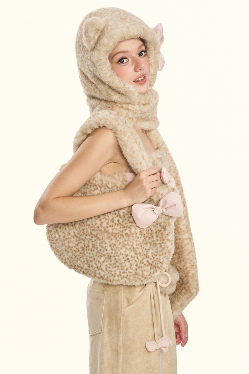 Little Milk Leopard Ribbon Bag