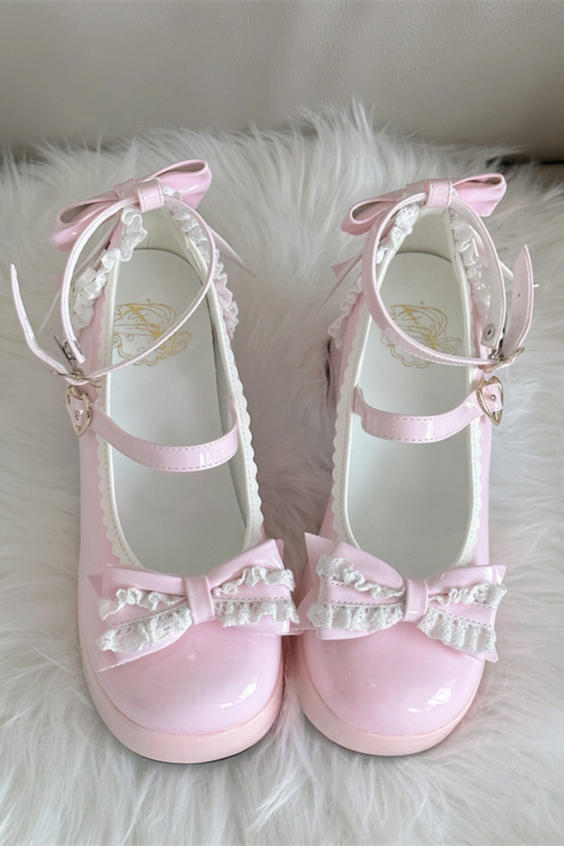 Ruffle Ribbon Lolita Shoes