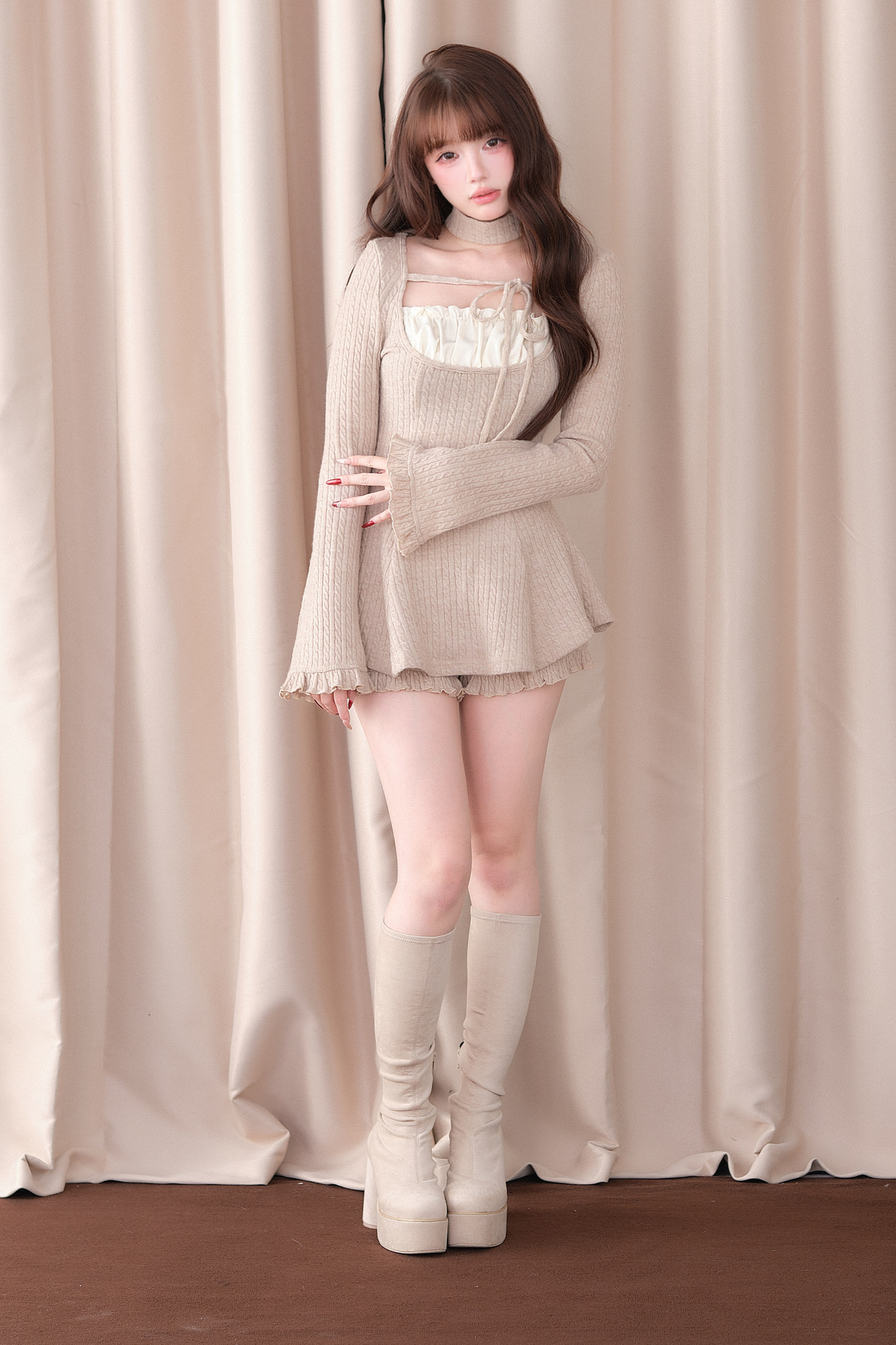 Ribbed Knit Dress + Shorts