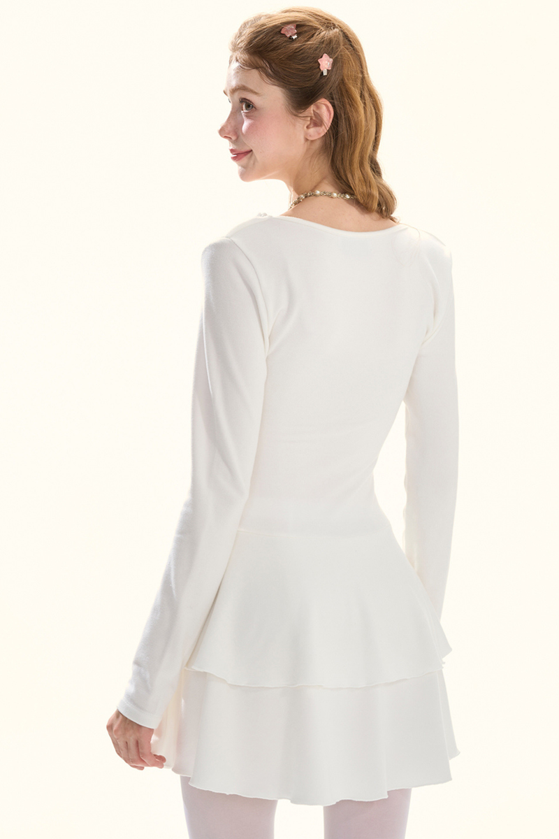 Shirred Drape Pure Dress