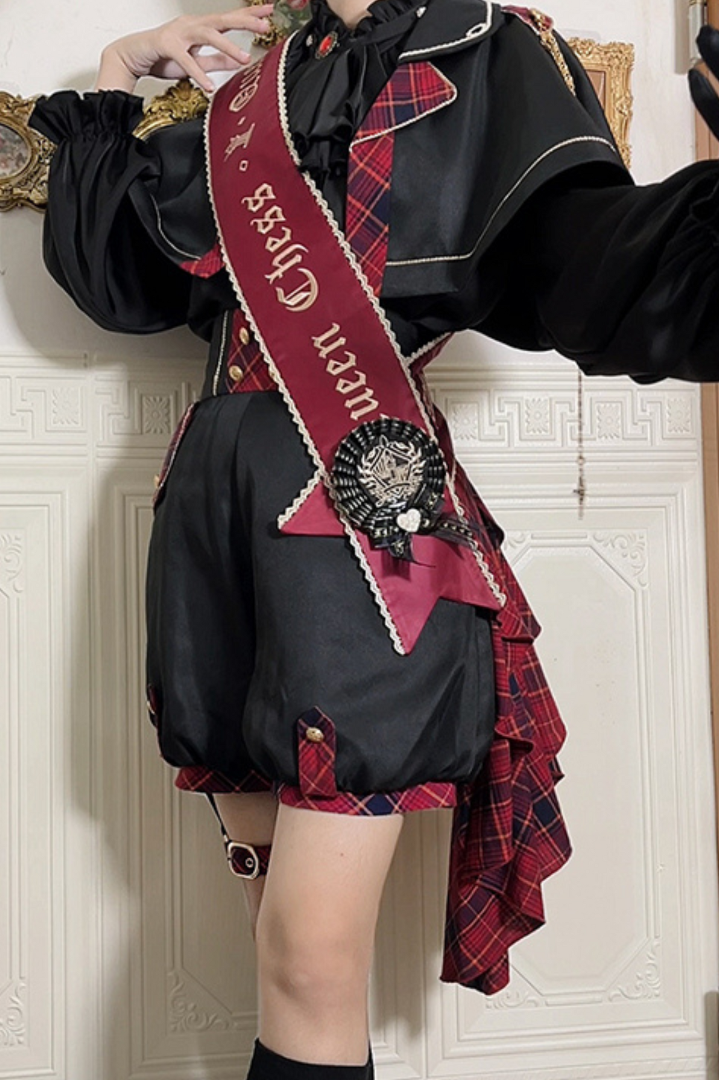 Lolita Prince Blouse + Shorts + Checkered Casquette