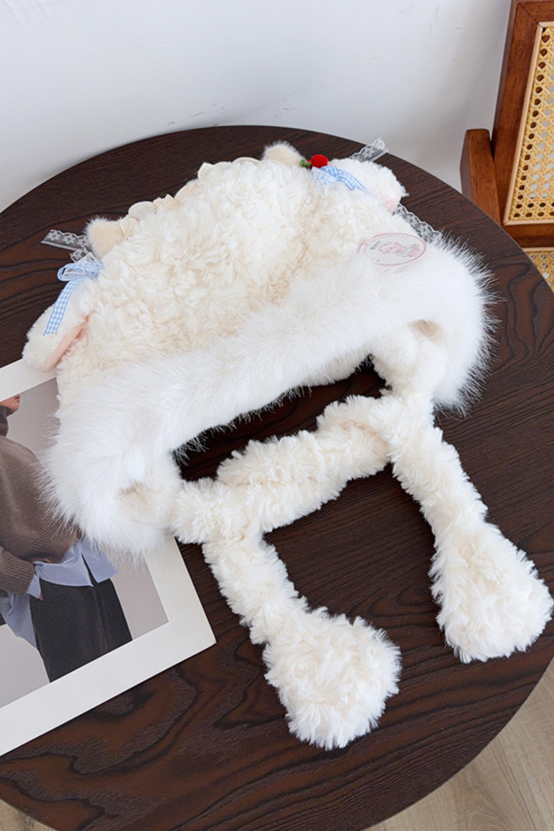 Lamb Fur Hat + Scarf