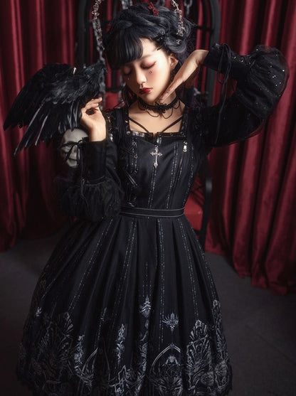 Sakura Love Lolita Heart Dark Gothic Dress