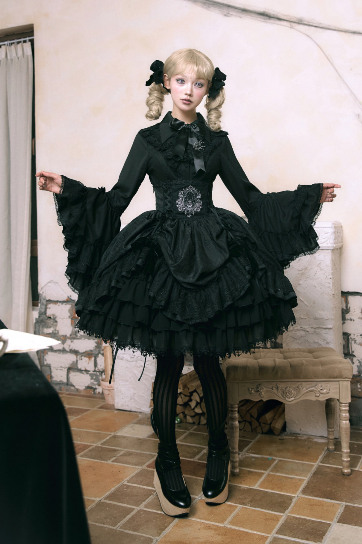 Moon River Gothic Skirt + Cape + Top + Bow