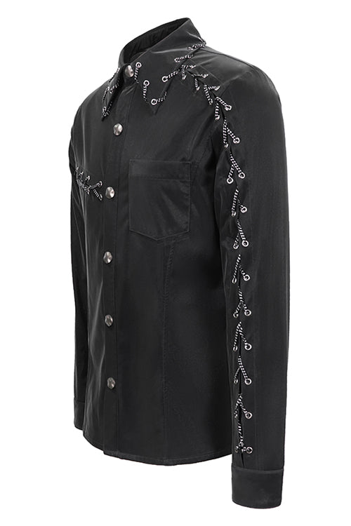 Black Rock Drawstring Punk Blouse