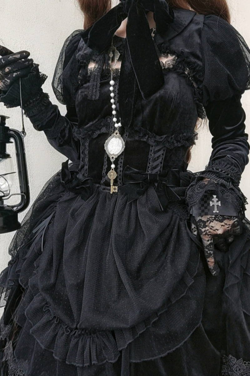Gothic Doll Lolita Dress + Short Jacket