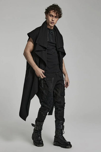 Spiked Hem Doomsday Irregular Steampunk Vest 2 Colors