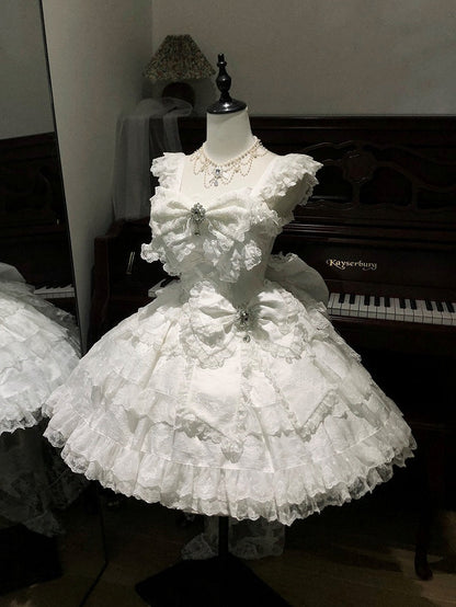 [pre-order Deadline: May 13] Blue/white/light Green Butterfly Fantasy Dress + Complete Set