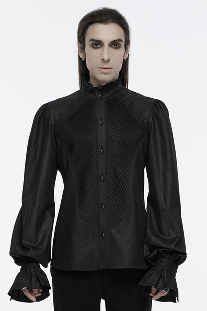 Black Long Puff Sleeves Lace Gothic Blouse