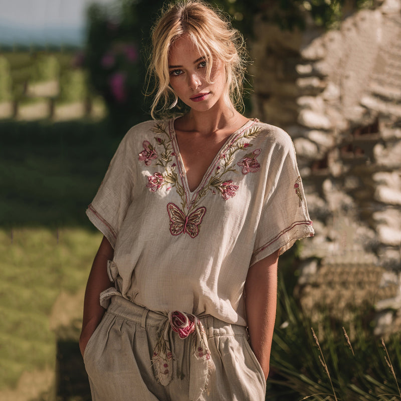 Subtly Elegant T-Shirt with a Refined Vintage Look