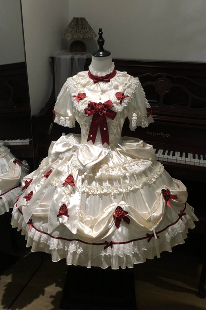 [pre-order Deadline: March 29] Cream Strawberry Lolita Dress