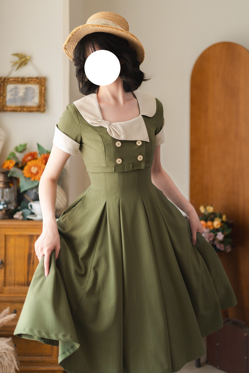 French Retro Flare Dress + Short Jacket