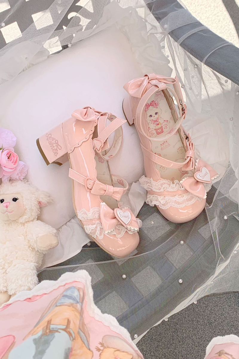 Lace Ribbon Lolita Shoes
