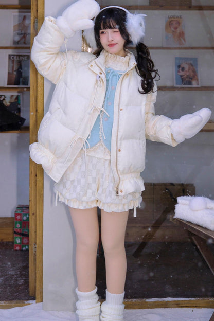 Vanilla Warm Duck Down Jacket Set