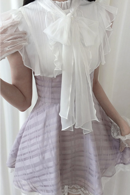 Ribbon Long Sleeve Dress