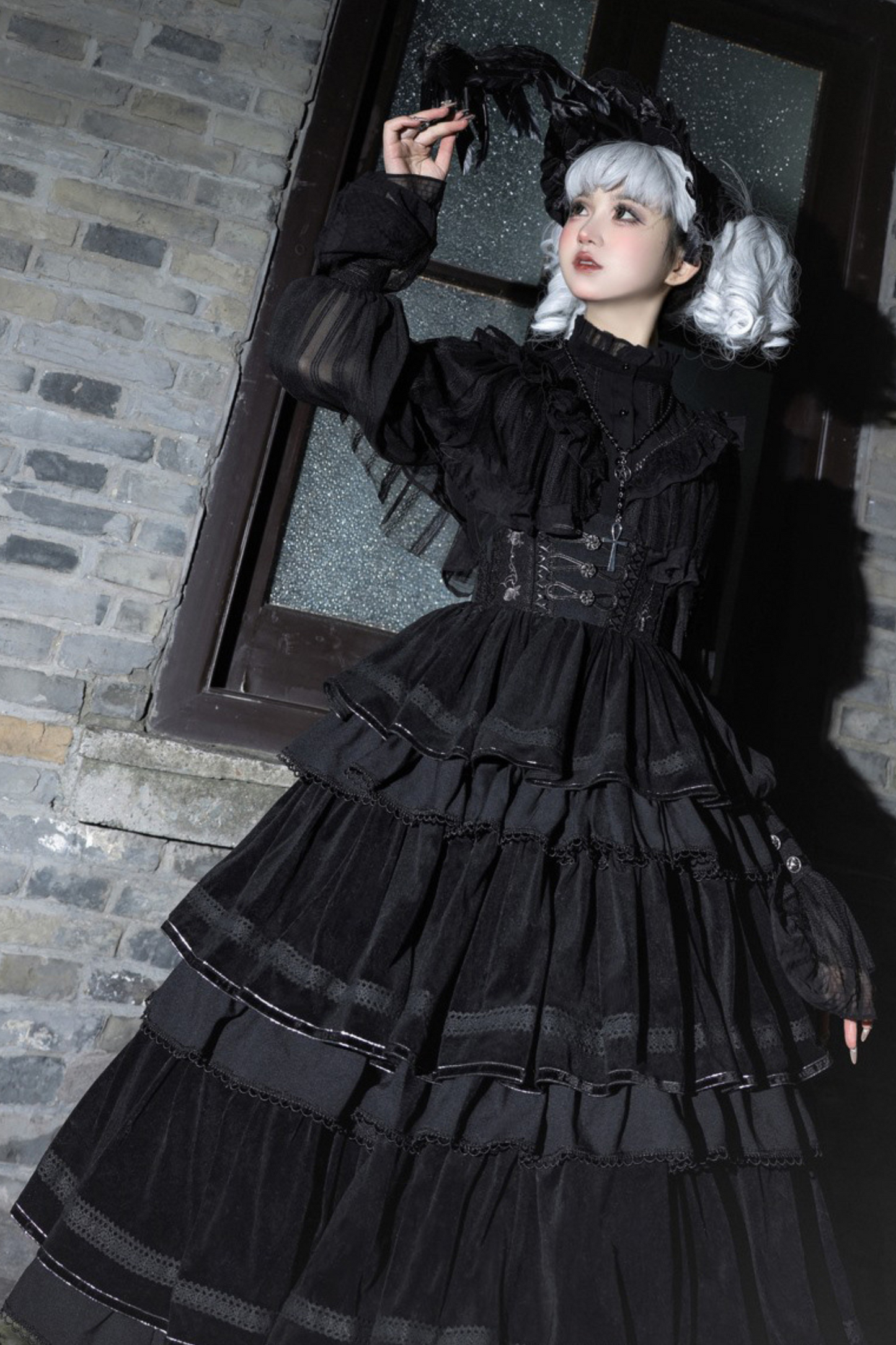 [pre-order] Lolita Shirt + Fishbone Corset Skirt