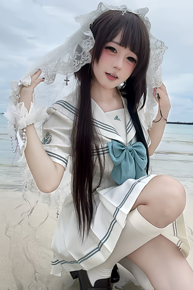 Pure Girl Sailor Top + Skirt + Ribbon