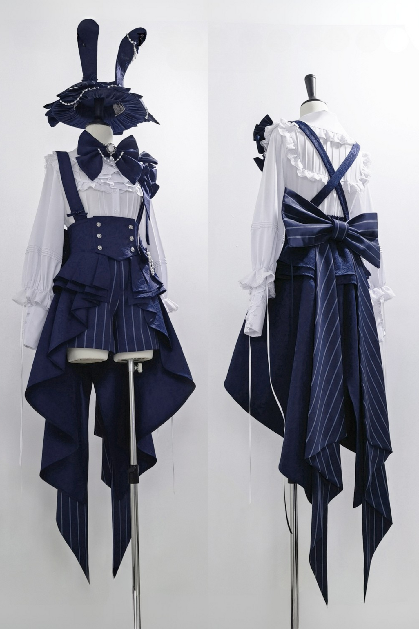 Rabbit Theater Sapphire Blue Prince Bunny Ear Outfit Set + Accessories