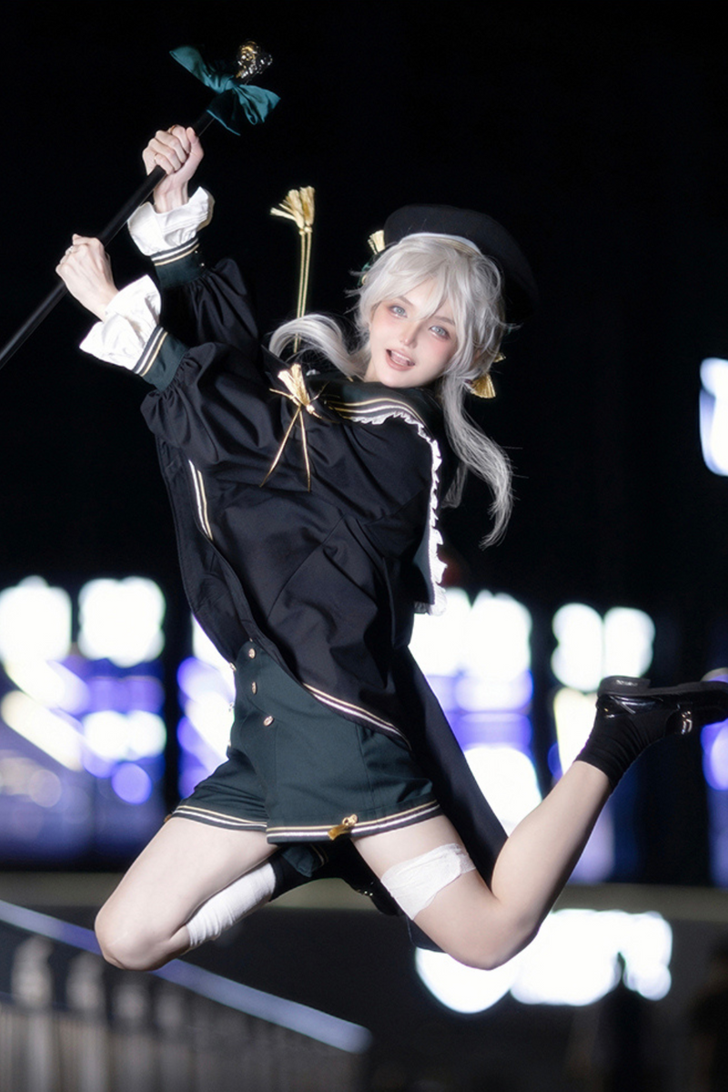 Night Servant Bird Sailor Top + Jacket + Short Pants + Beret + Choker