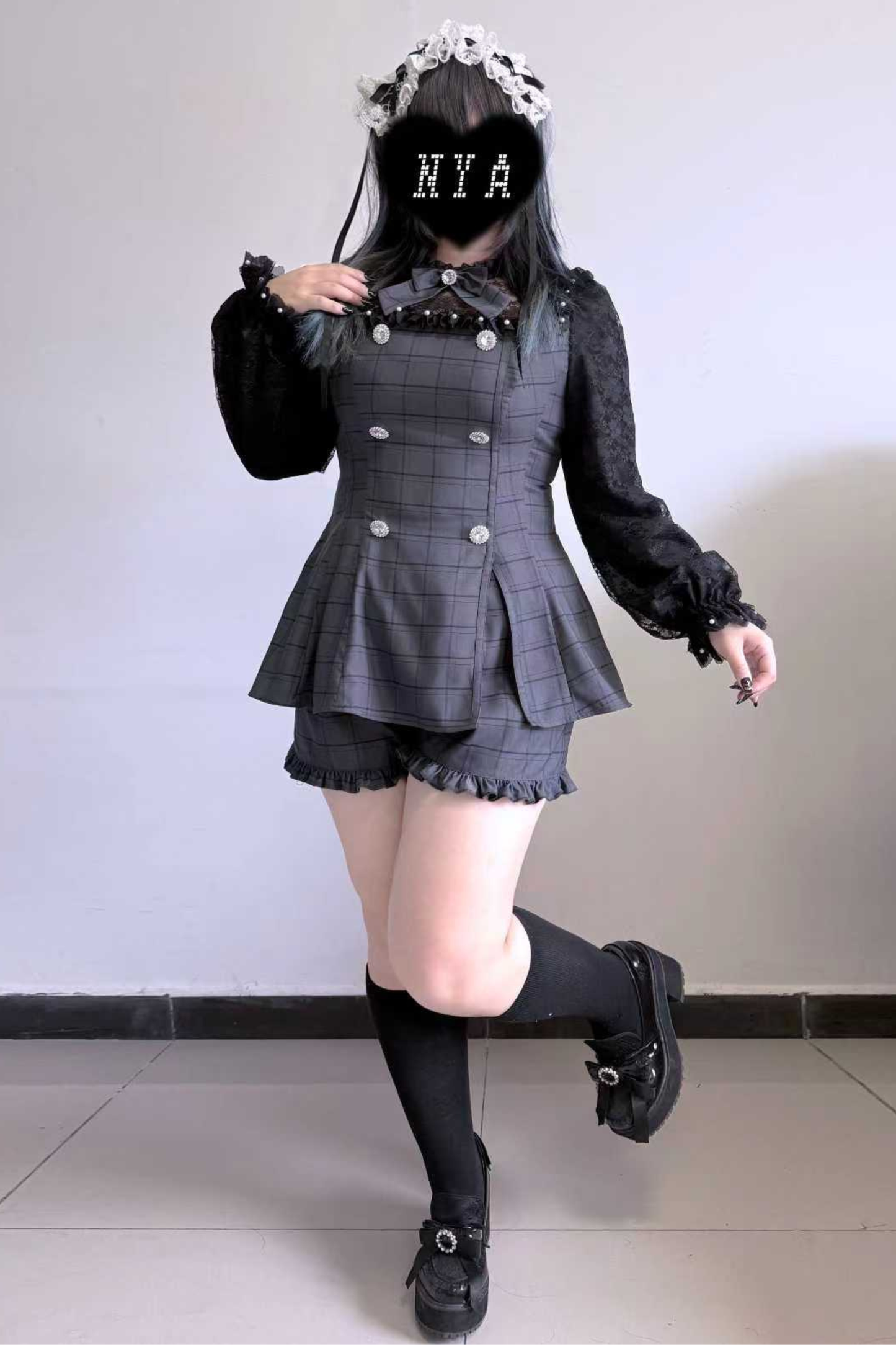 Lace Ribbon Top + Skirt