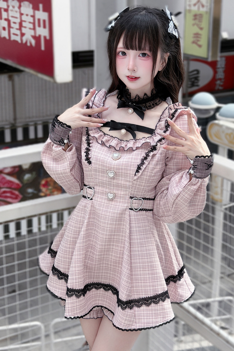 Plaid Dark Jirai Dress + Shorts