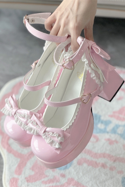 Ruffle Ribbon Lolita Shoes
