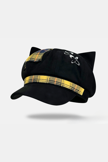 Cat Ear Subculture Plaid Hat
