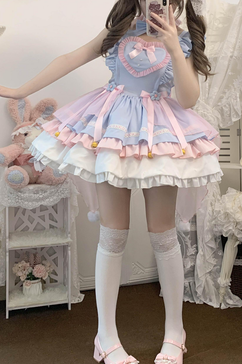 [pre-order] Sweet Heart Rabbit Pastel Lolita Dress