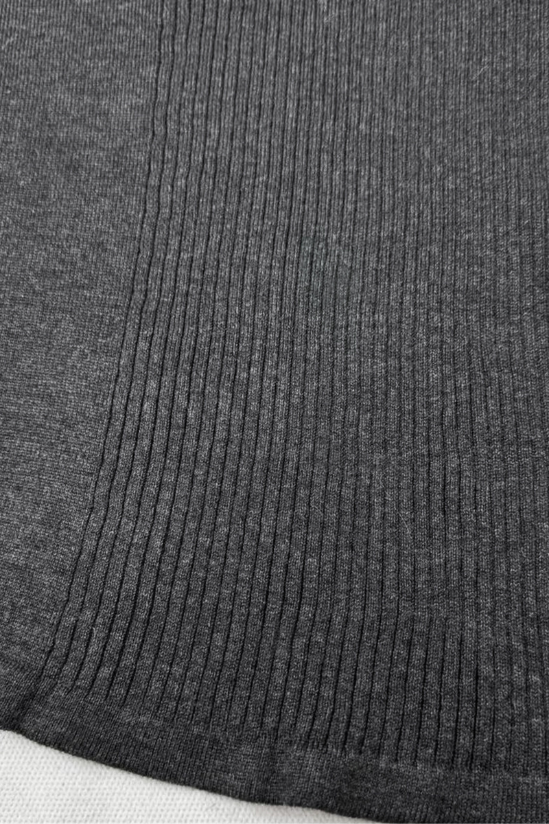 Dark Asymmetrical Turtleneck Top